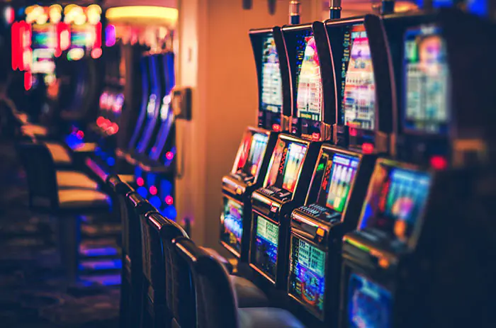 Vibrant slot machines on display
