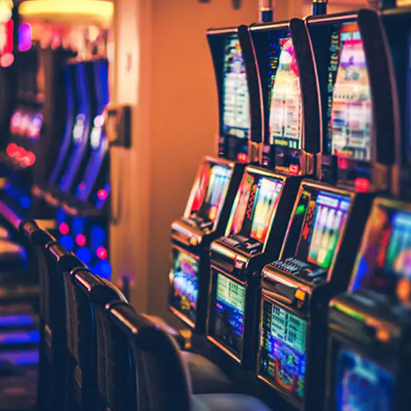 Vibrant slot machines on display