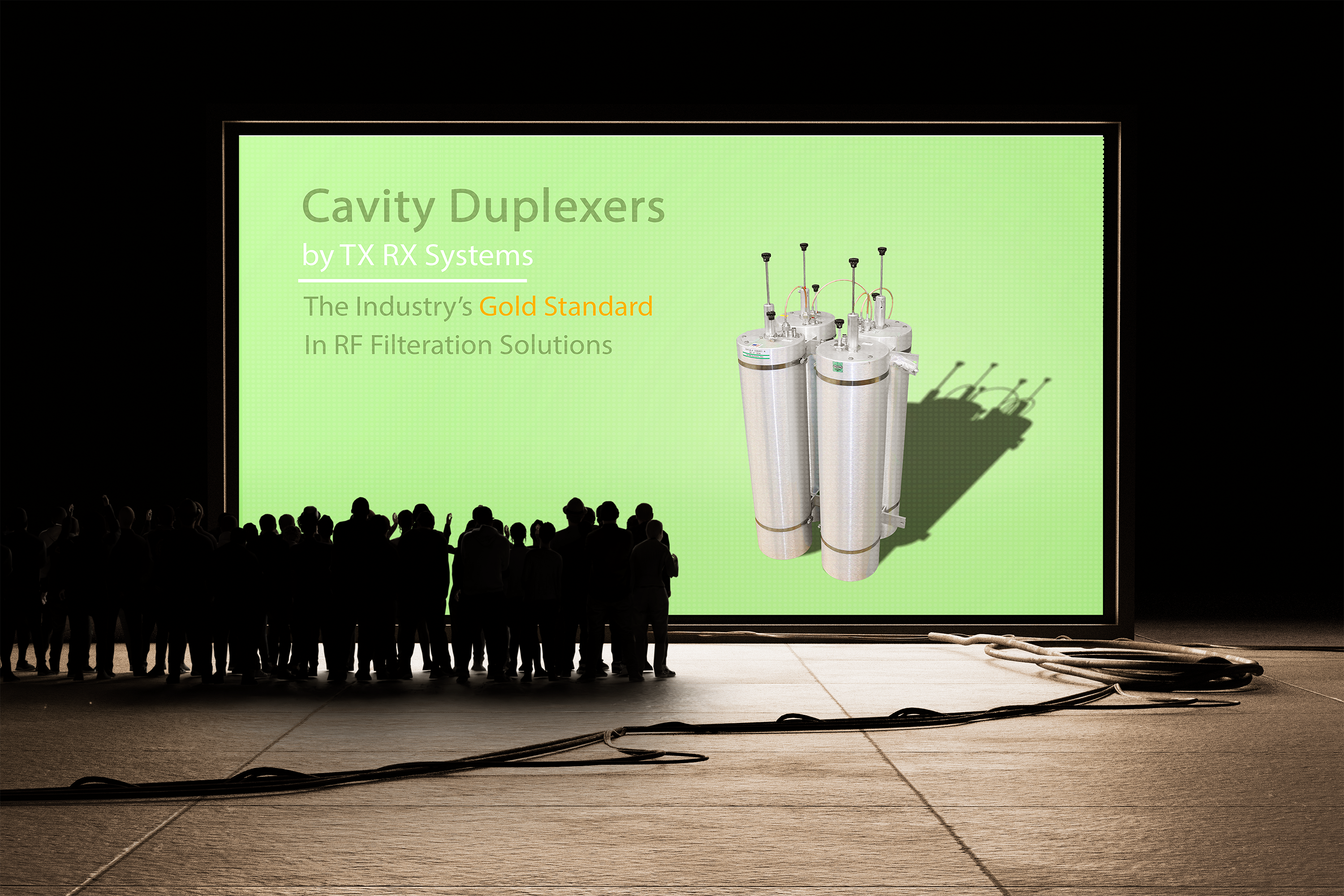 Display for Cavity Duplexers by TX RX Systems, The Gold Standard in RF Filtration