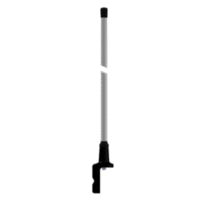 Gray telescoping pole with black