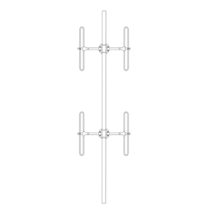 2-Stacked Four-Dipole Phased Array Antenna 155-175MHz